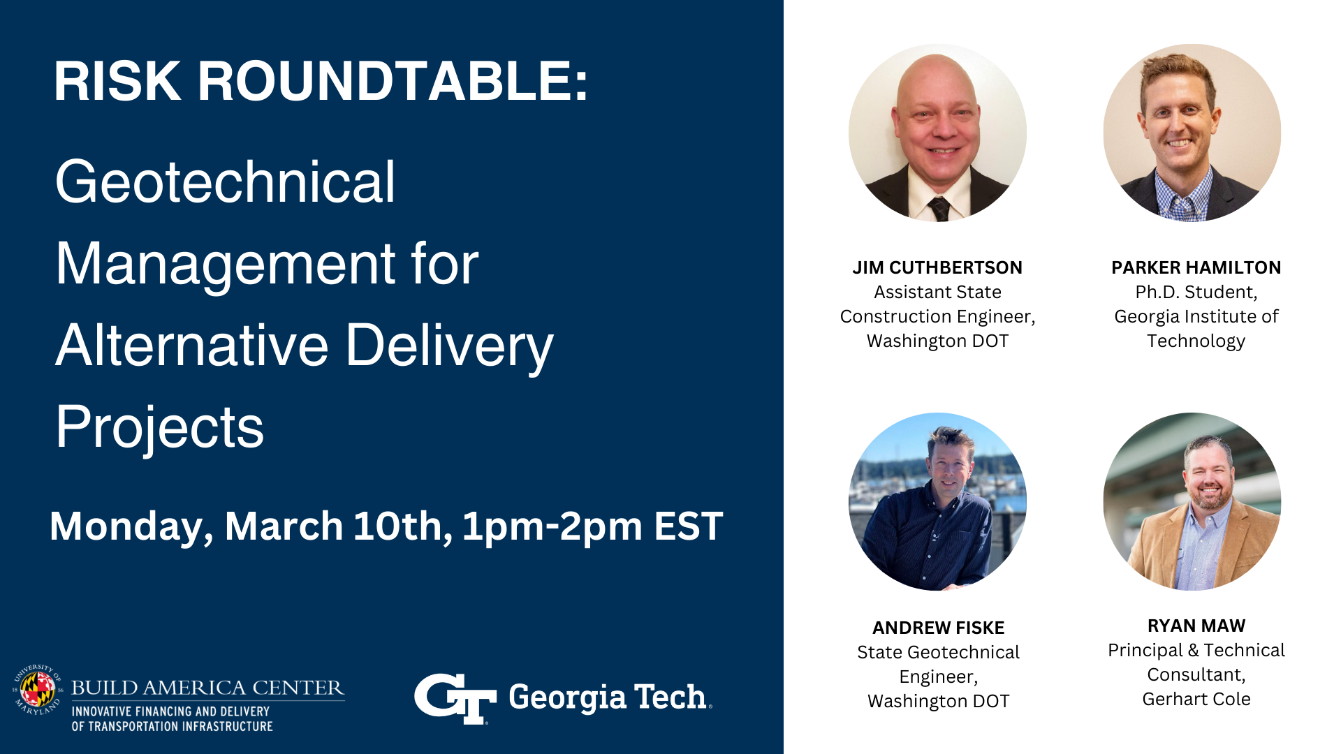 Risk Roundtable: Geotechnical Management for Alternative Delivery Projects