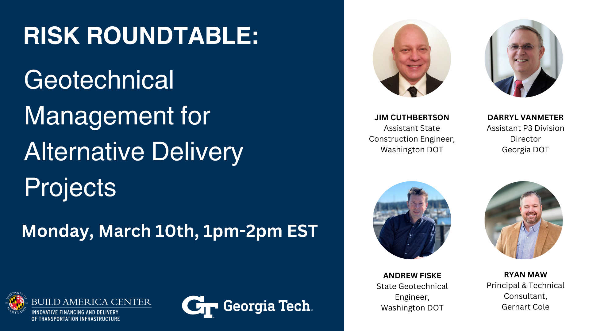 Risk Roundtable: Geotechnical Management for Alternative Delivery Projects