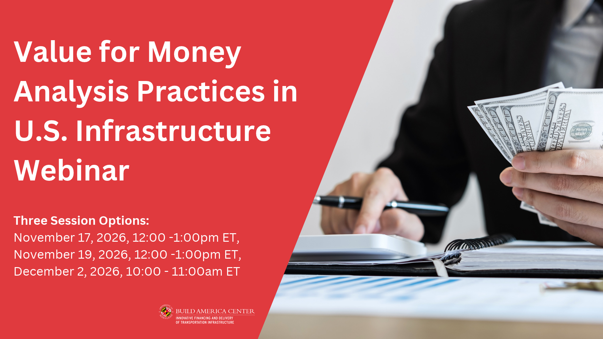 Webinar Series: Value for Money Analysis Practices in U.S. Infrastructure